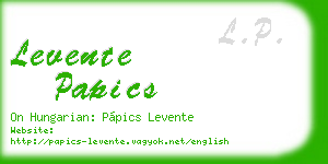 levente papics business card